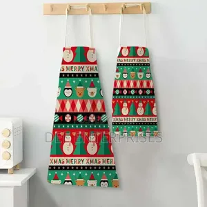 Christmas Themed Kitchen Aprons for Ladies Men & Kids