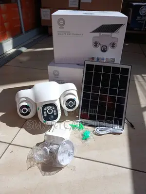 3-Lens Triple Screen WiFi Solar PTZ Security Camera V380 Pro