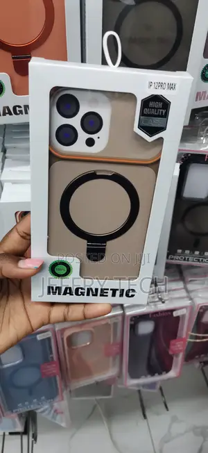 Beige Matte Magnetic Case a Built-in Folding for iPhone 12 Pro Max