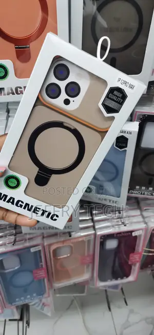 Beige Matte Magnetic Case a Built-in Folding for iPhone 12 Pro Max