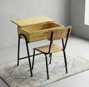 Office Study Set : Student Study Chair & Desk With Book Storage Space