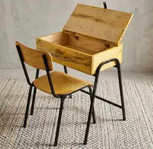 Office Study Set : Student Study Chair & Desk With Book Storage Space