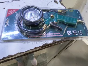 Tire Pressure Inflator Gun With a Pressure Gauge.
