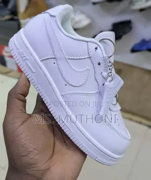  (25-36) Quality All-White Children's Nike Air Force 1 Sneakers