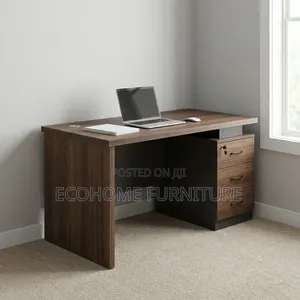 Executive Desk – Dark Walnut Office Table With 3 Drawers