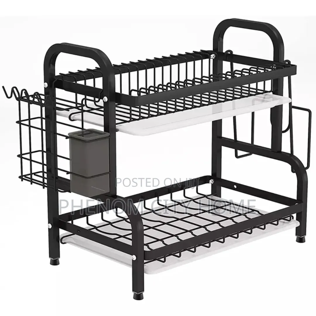 2 Tier Carbon Steel Dish Rack