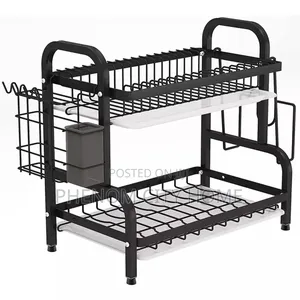 2 Tier Carbon Steel Dish Rack