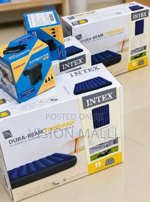 Intex 4 X 6 Feet Full Inflatable Mattresses Plus Free Electric Pump