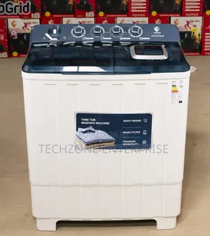 12kgs Euroken Twin Tub Washing Machine, White 