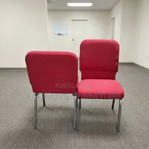 Visitor Chair – Red Fabric Office Waiting Chairs