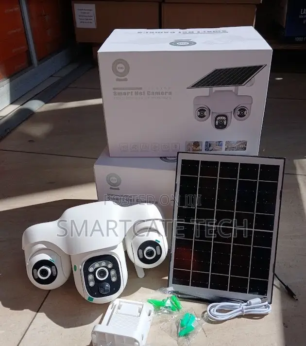 V380 Pro 3-Camera Lens Solar WiFi Security System