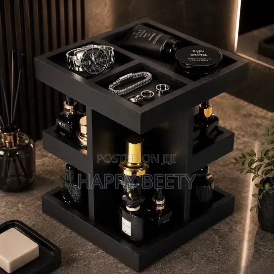 *3-Tier Rotating Wooden Makeup/Cosmetics/Perfume Organizer*