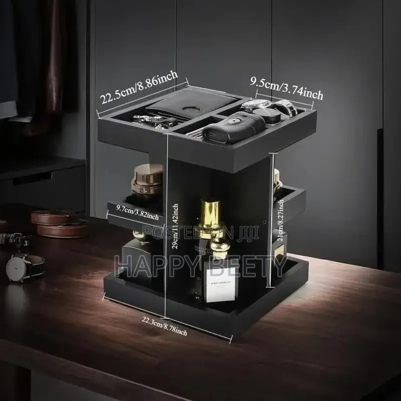*3-Tier Rotating Wooden Makeup/Cosmetics/Perfume Organizer*