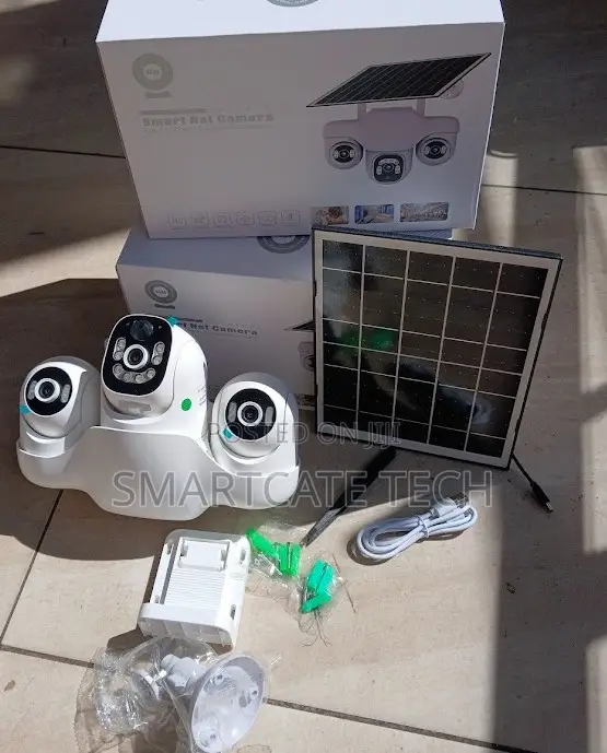 Smart 3-Lens Wireless WiFi Solar PTZ CCTV Camera