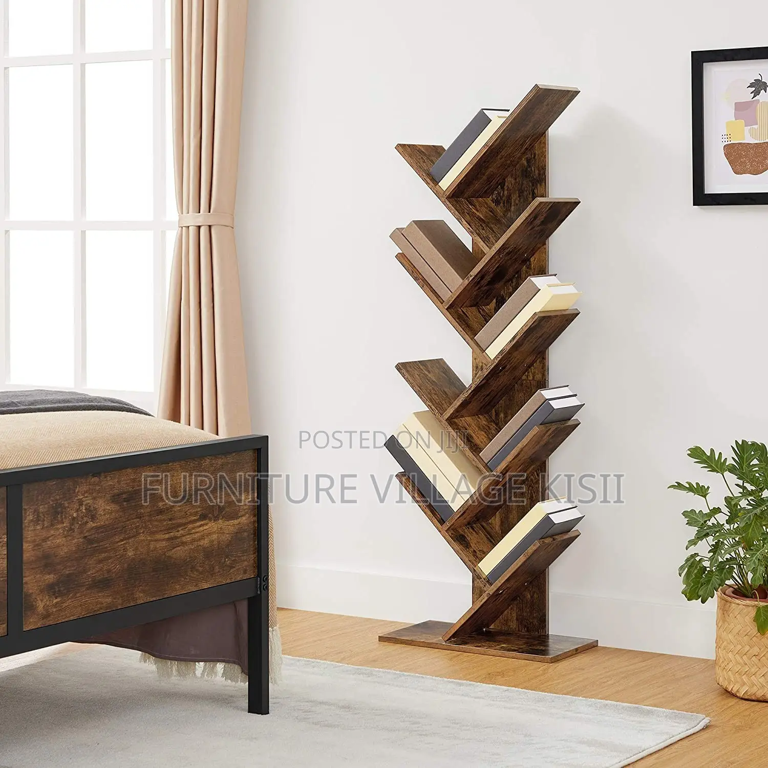 7-Tier Modern Tree Bookshelf