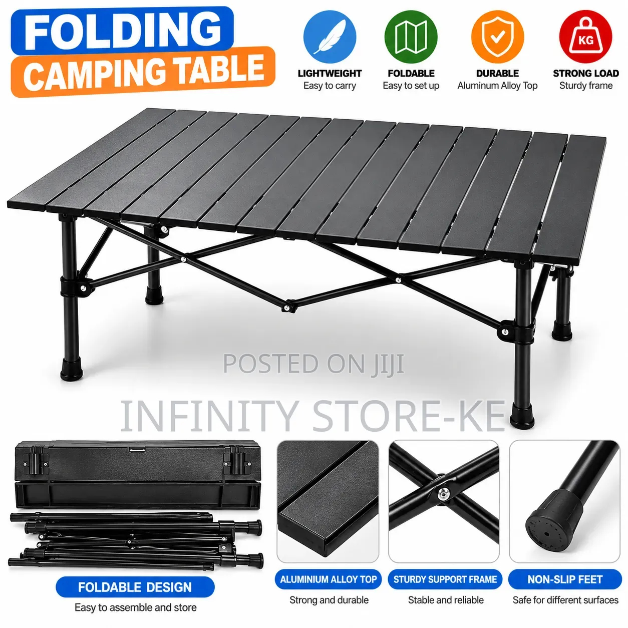 Space Saving Folding Table for Outdoor Activities and Events