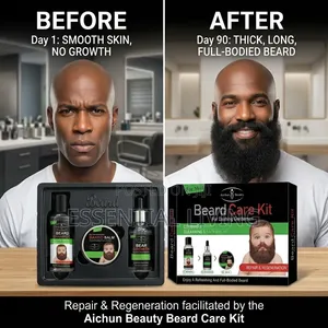 3-in-1 Men's Beard Care Kit - Growth Oil, Shampoo & Balm