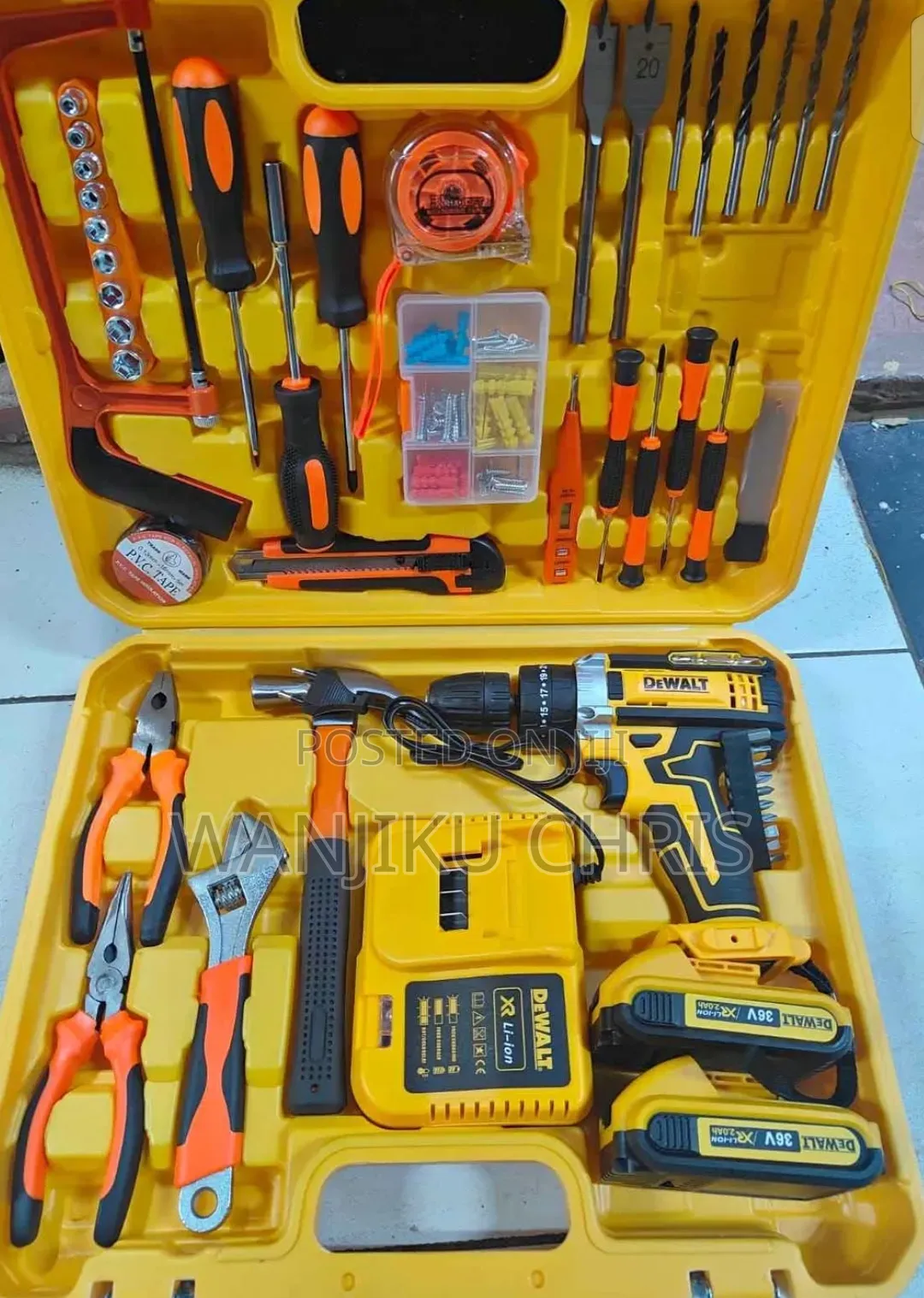 Heavy Duty Dewalt Cordless Drill Set/36v Dewalt Rechargeable Drill