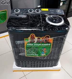 Syinix 10kgs Top Load Twin Tub Washing Machine, Black 