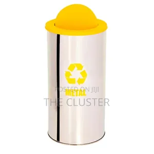 *40 LTRS Quality Stainless Steel Dustbin With Swing Lid