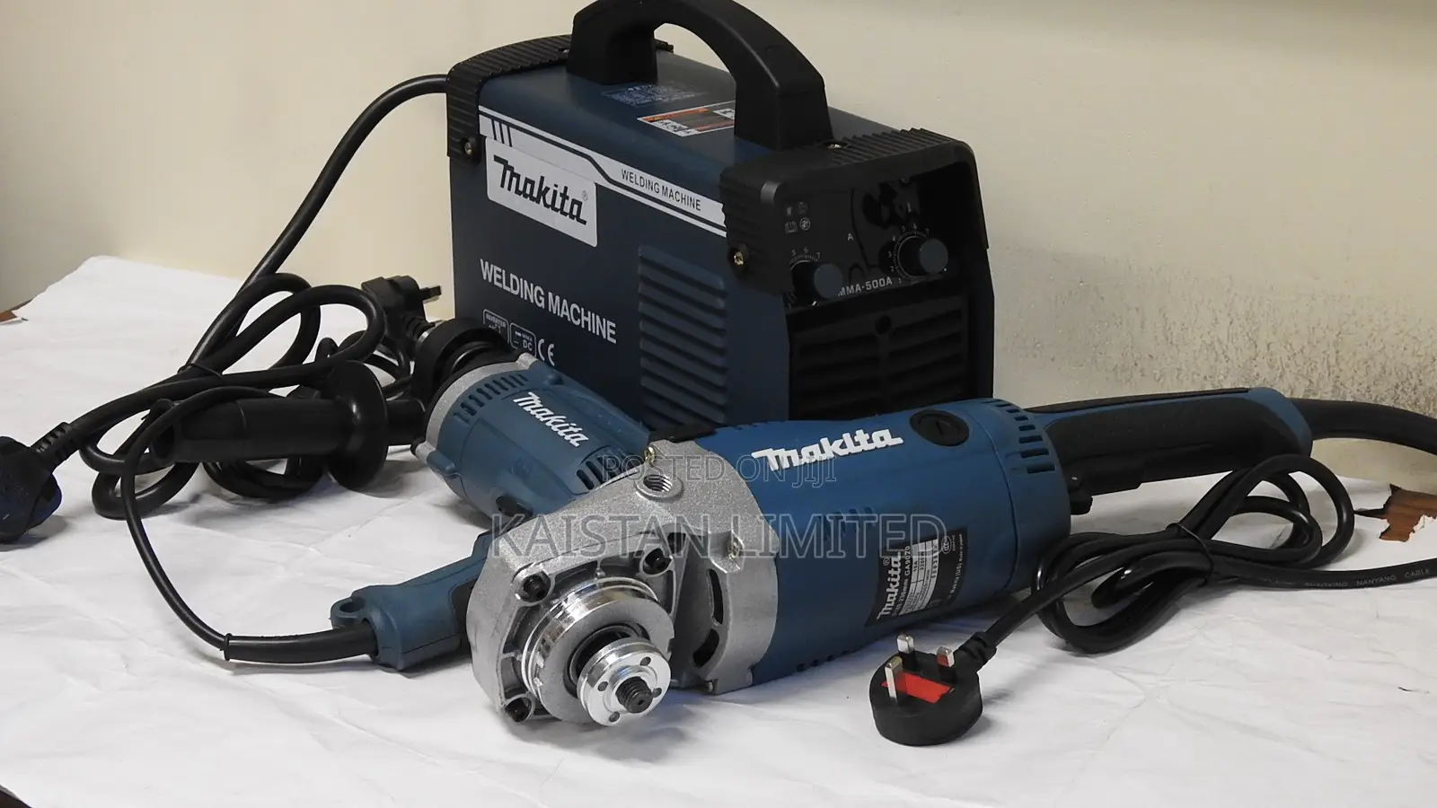 Makita MMA-500A Welding Machine + 9 Inch Angle Grinder + Drill