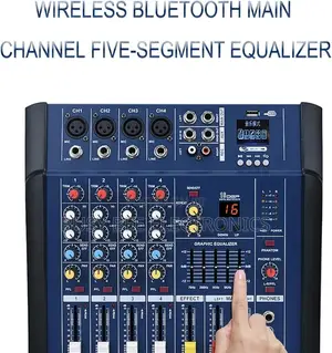 Omax PMX402DU 4-Channel Powered Mixer – Built-in Amplifier,