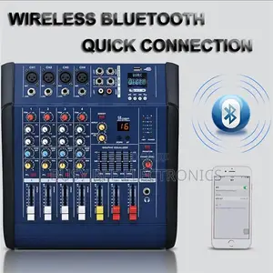 Omax PMX402DU 4-Channel Powered Mixer – Built-in Amplifier,