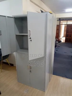 Office Cabinet Metallic Steel With 4Door / Storage Unit Cabinet