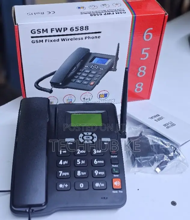 2G Fixed Wireless Phone ETS-6588 GSM Double SIM Slot With SMS Function