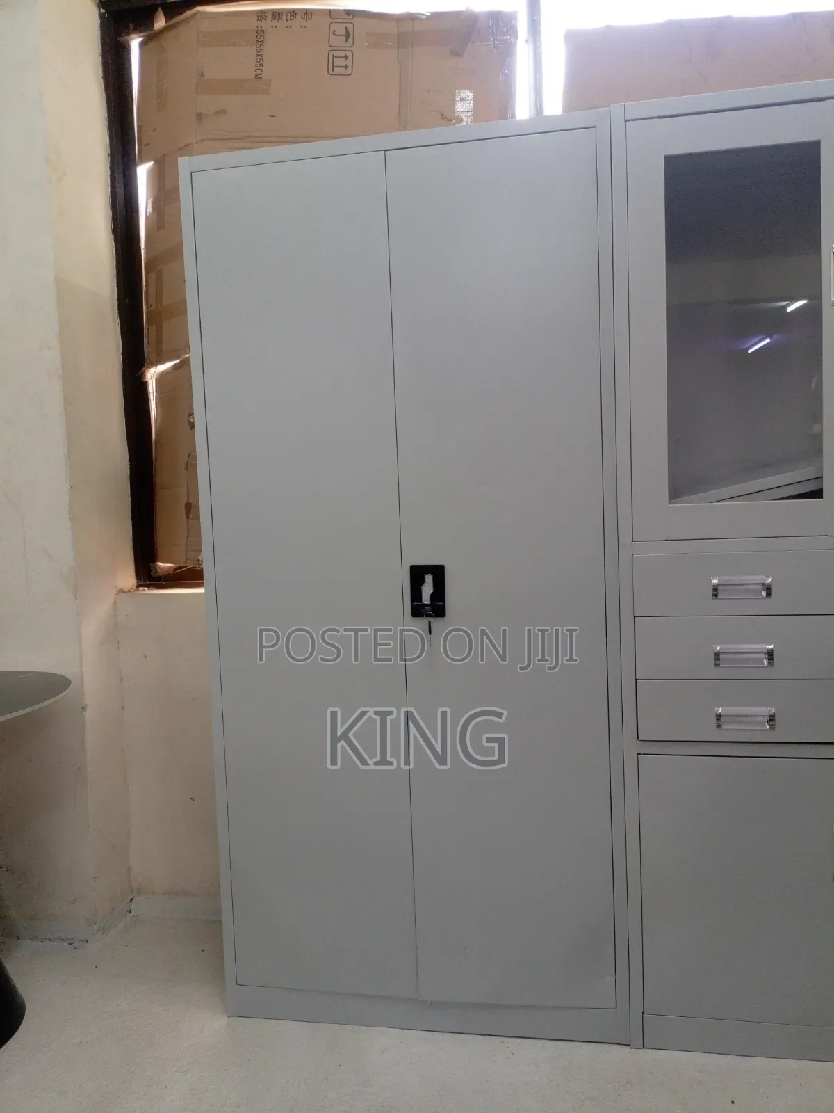 Full Steel Cabinet With Adjustable Shelves-Modern Storage Cabinet