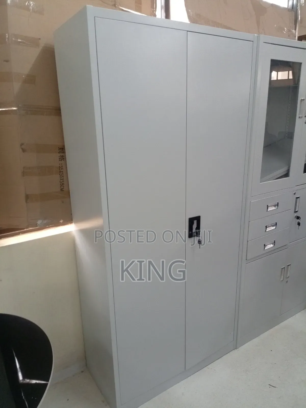 Full Steel Cabinet With Adjustable Shelves-Modern Storage Cabinet