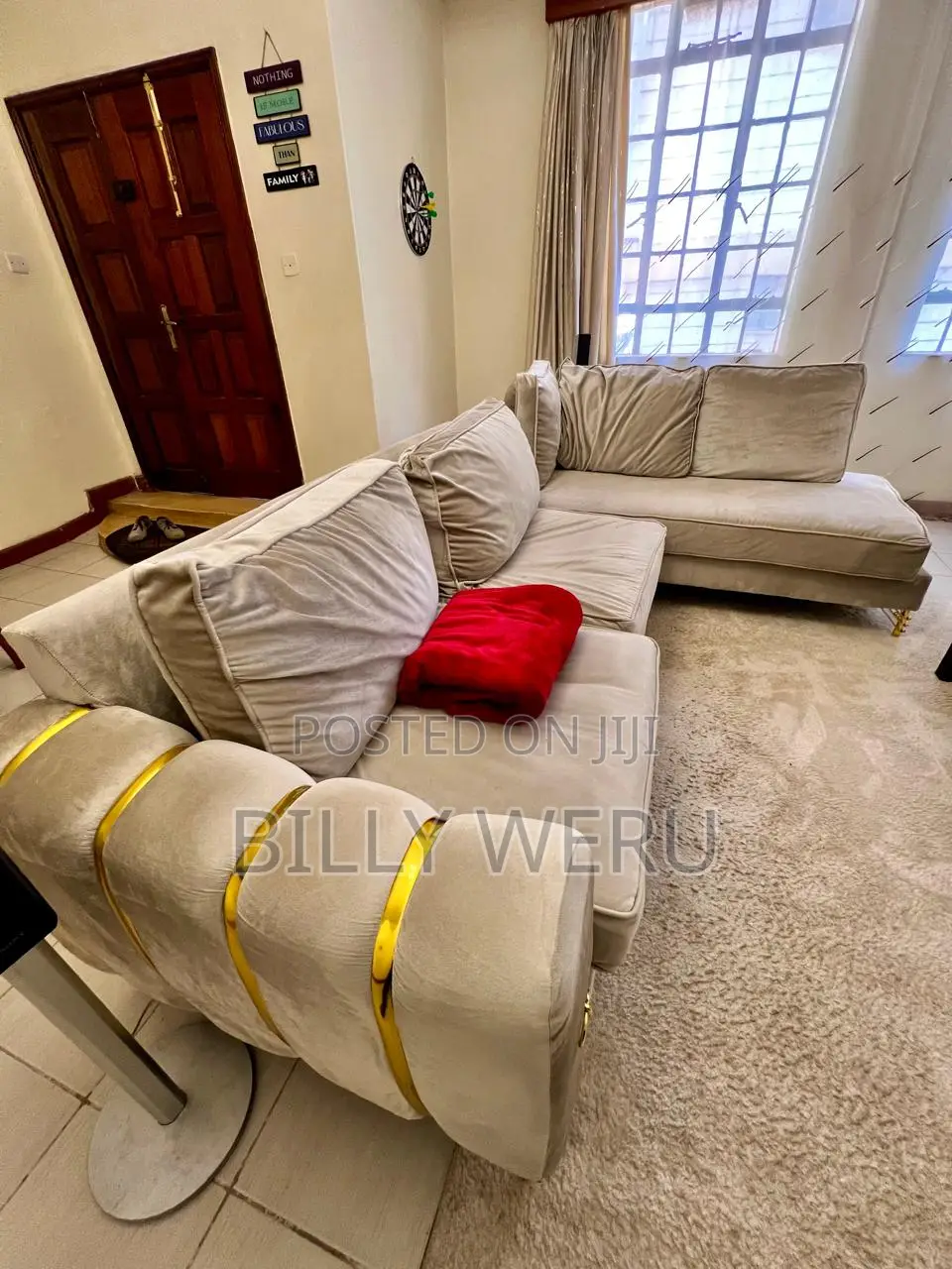 Beige 6 Seater Couch
