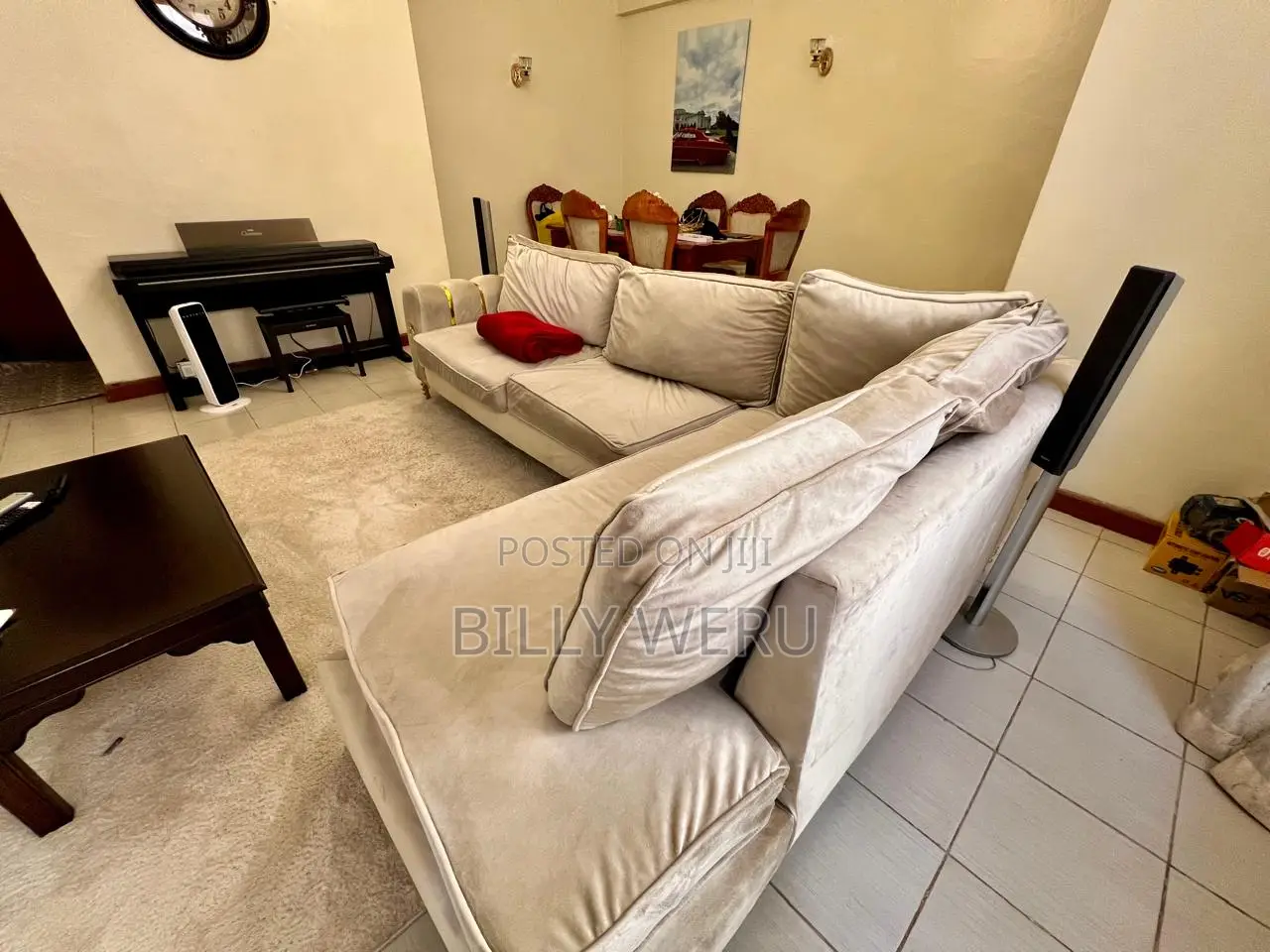 Beige 6 Seater Couch