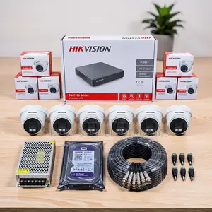 Sound Recording 6 Smart Hybrid Colored Night Vision CCTV Cameras Kit