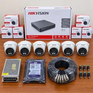 Complete Kit 6 Smart Hybrid Colored Night Vision CCTV Cameras Kit