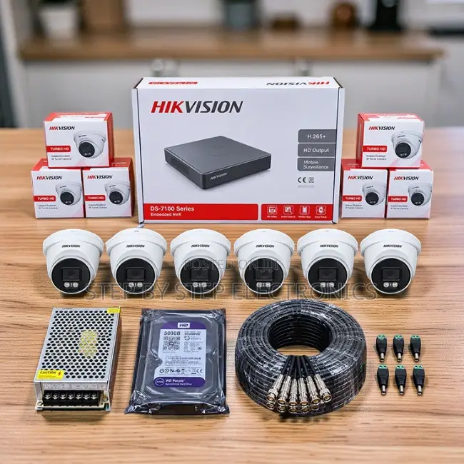 1080P 6 Smart Hybrid Colored Night Vision CCTV Cameras Kit
