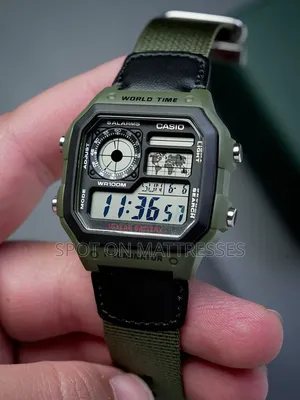 Casio Worldtime Watch. Army Green/Navy Blue/Black/Grey.