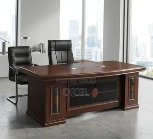 Office Desk : Executive 1800MM Wooden Mahogany Desk
