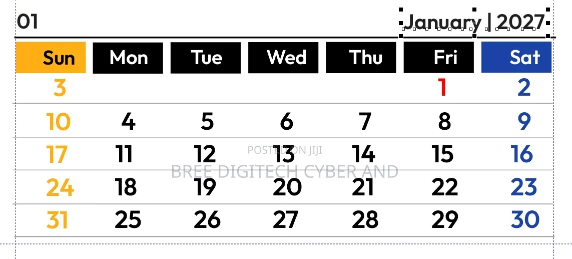 Campaign Calendar Printing