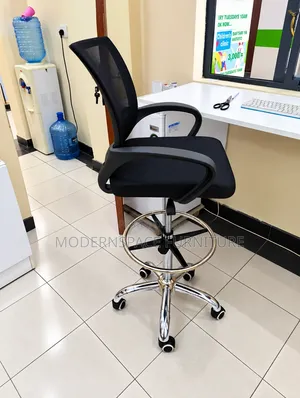 Adjustable High Office Chair With Footrest