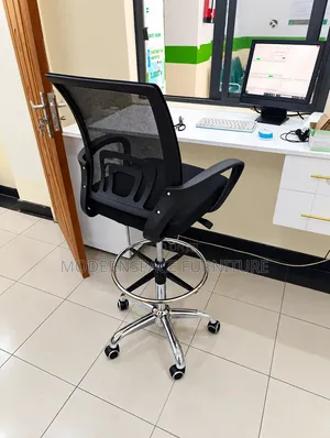 Adjustable High Office Chair With Footrest