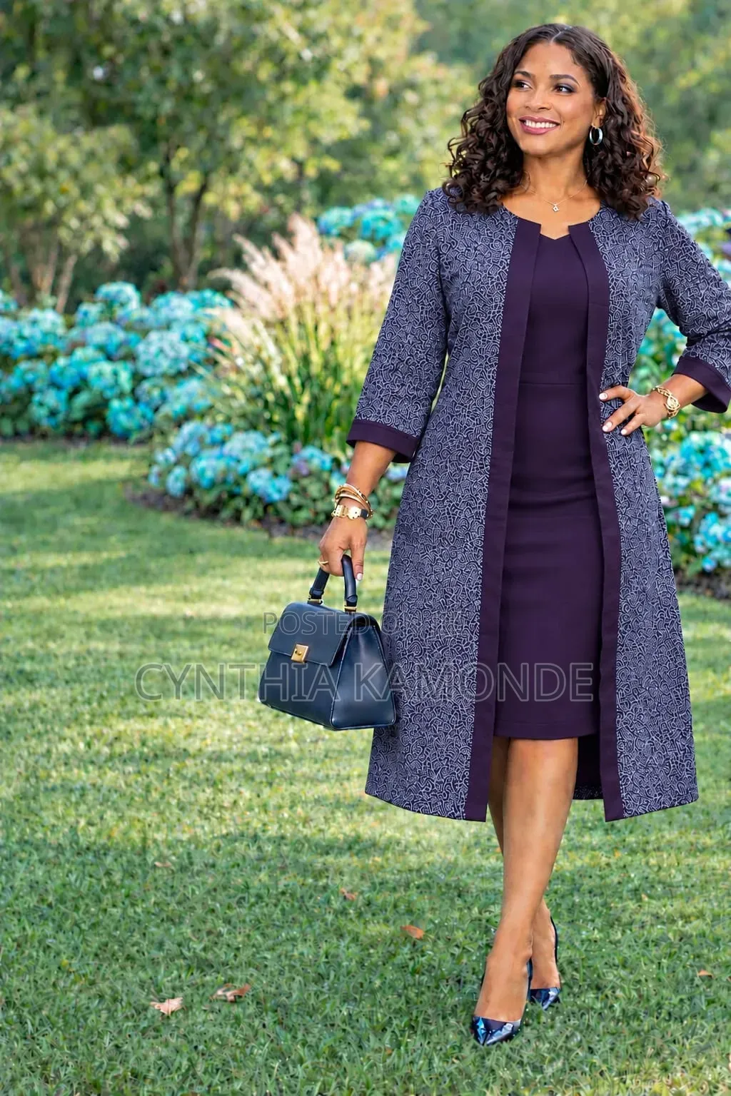2 Piece Dress Plus Long Coat