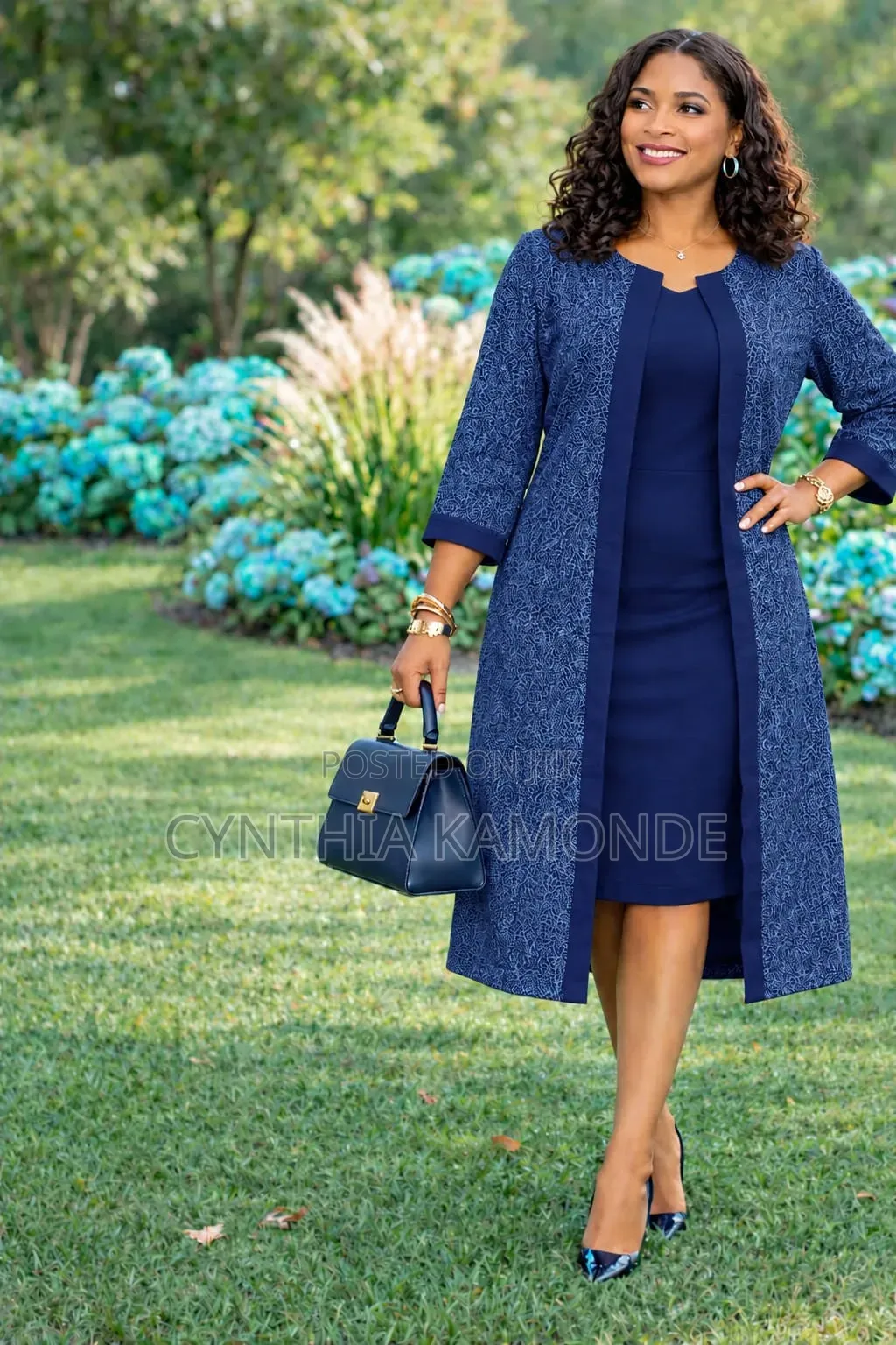 2 Piece Dress Plus Long Coat