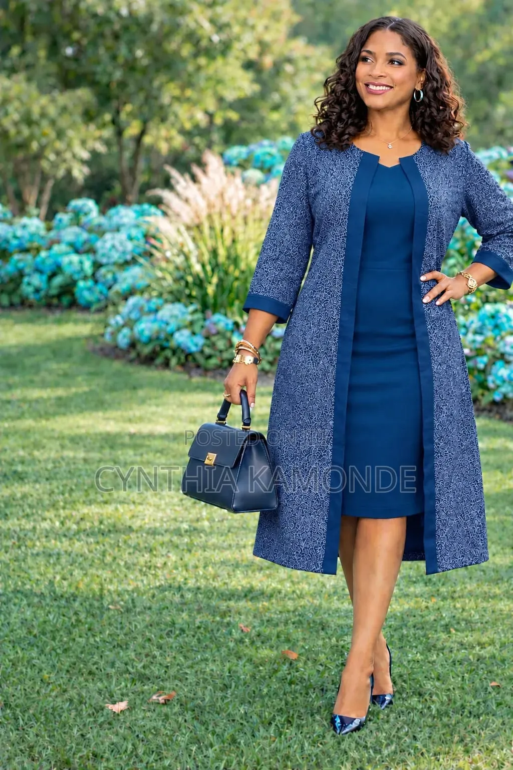 2 Piece Dress Plus Long Coat