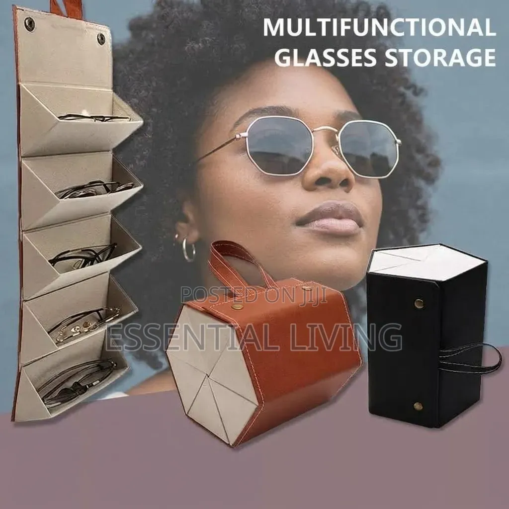 5-Slot Foldable Sunglasses Storage Case & Hanging Travel Case