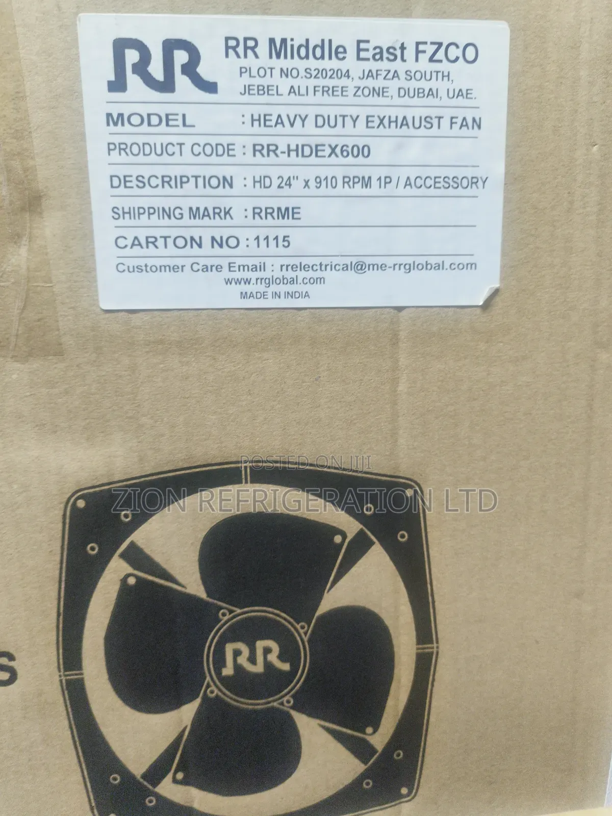 Single Phase Heavy Duty Exhaust Fans 24" .