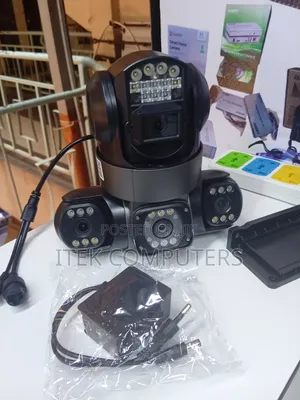V380 Triple Lens 4G CCTV Camera for Wide Angle Security Coverage Smart