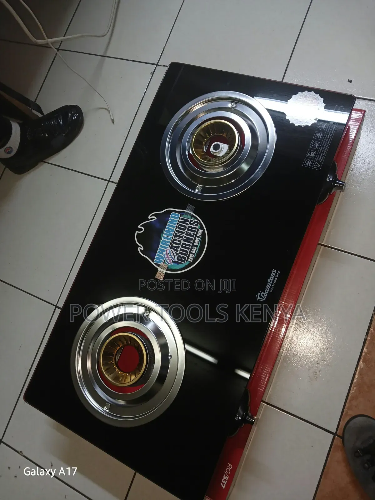 Ramtons RG/537 2-Burner Super Slim Glass Top Gas Cooker