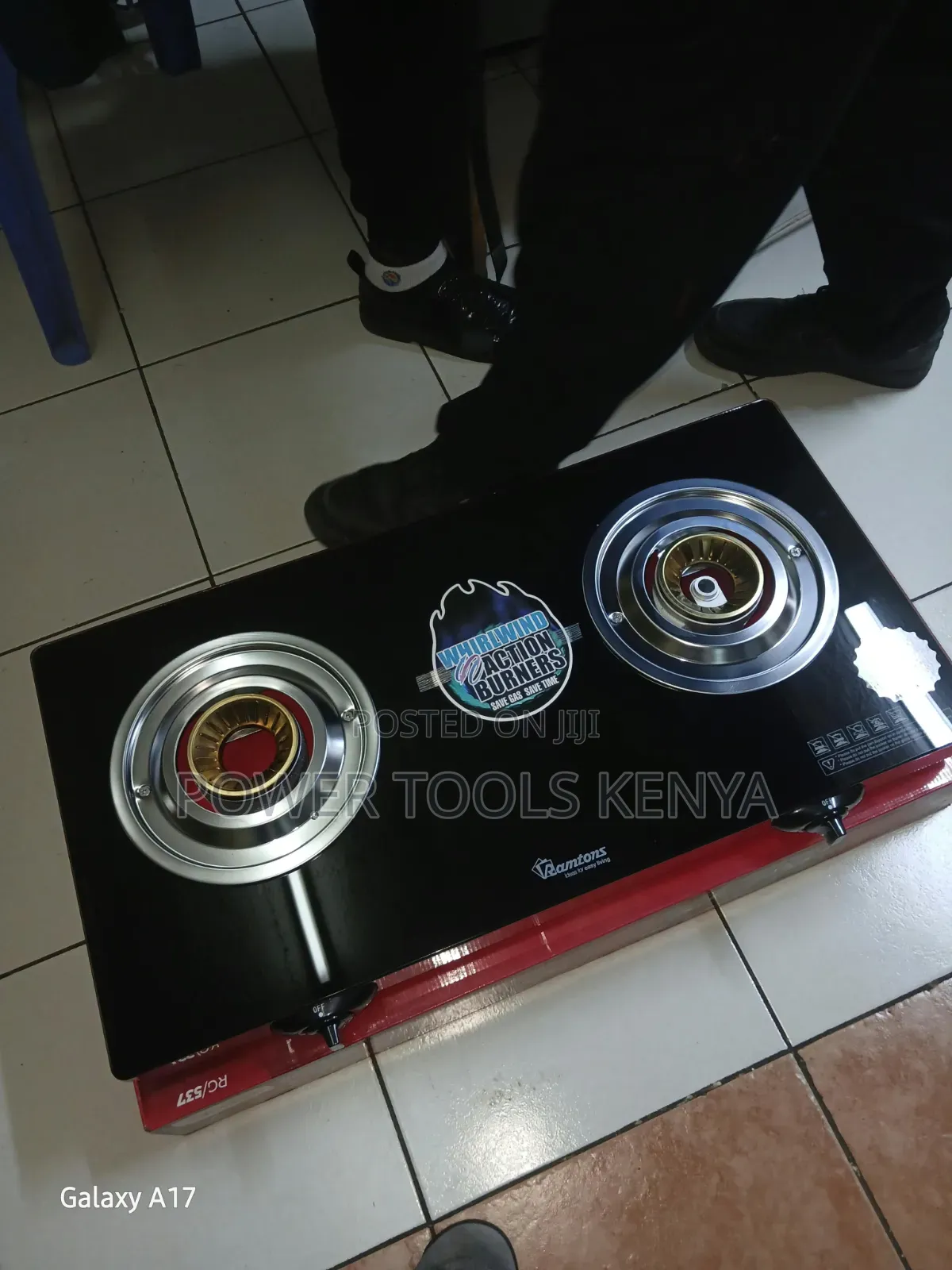Ramtons RG/537 2-Burner Super Slim Glass Top Gas Cooker