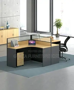 Curved Modular Workstation for 2 Persons